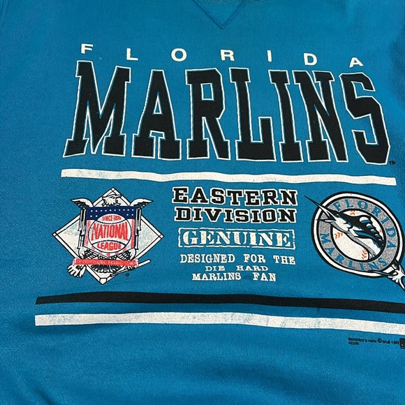 Men’s XL Vintage Signal MLB Florida Marlins Sweatshirt! - Picture 4 of 8